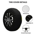 thumbnail image 2 of Goofa Cow Print Sunflower Pattern Universal Tire Cover for Jeep, SUV, Truck, and Trailer – Waterproof, UV-Resistant,Easy to Install, Fits 14"-17" Tires-14 inch, 2 of 6