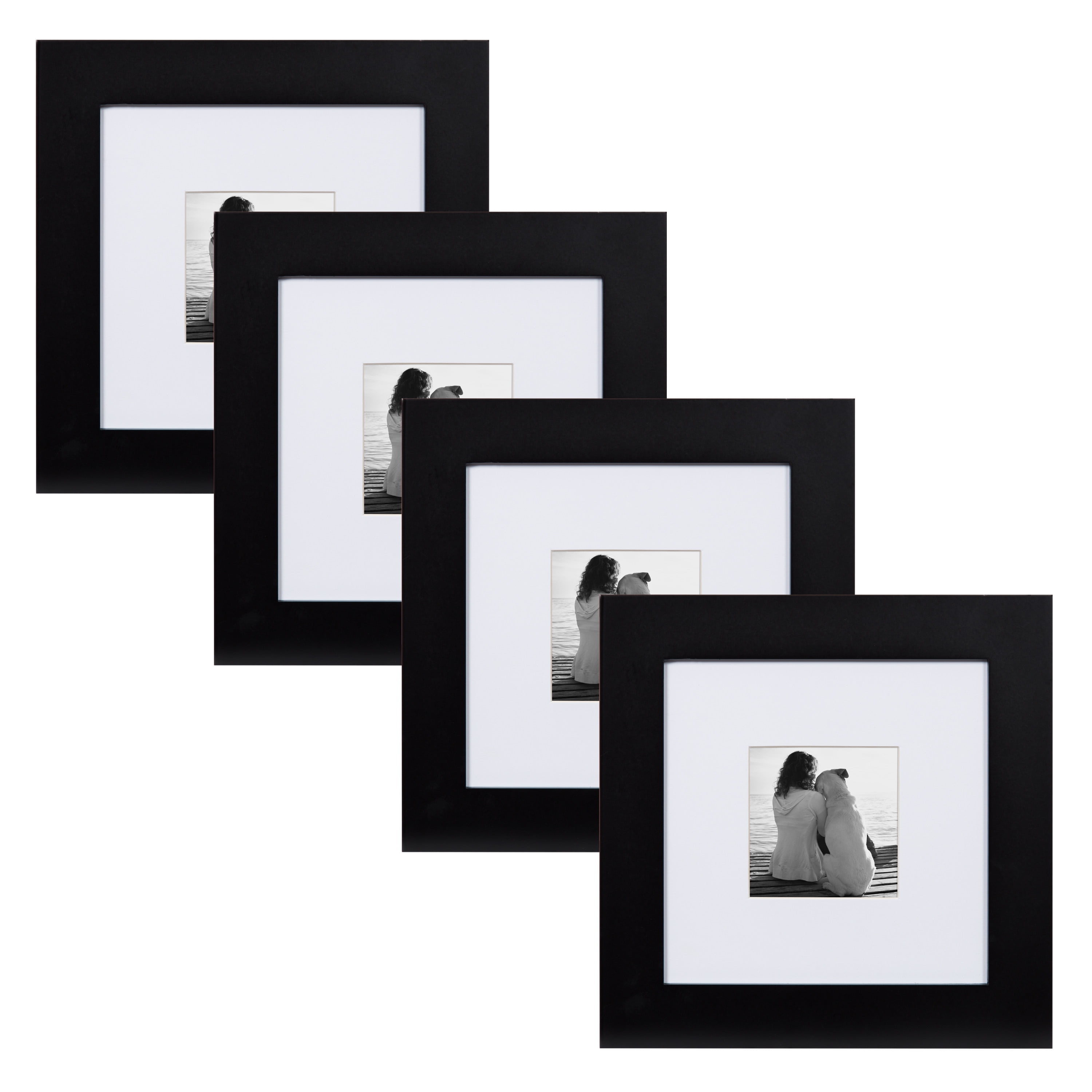 Smartphone Frames Collection,Set of 4 8x8-inch Square Wood Frames for 4x4 photo 