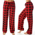 thumbnail image 2 of Womens Pants Trendy Fashion Plaid Loose Sport Plaid Pajama Trousers Pajama Sleepwear Buffalo Plaid Pajamas Pants for Women, 2 of 8