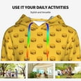 thumbnail image 4 of Kdxio Burger 1 Print Womens Oversized Hoodies Sweatshirts Hooded Pullover Tops Sweaters Casual-Small, 4 of 7