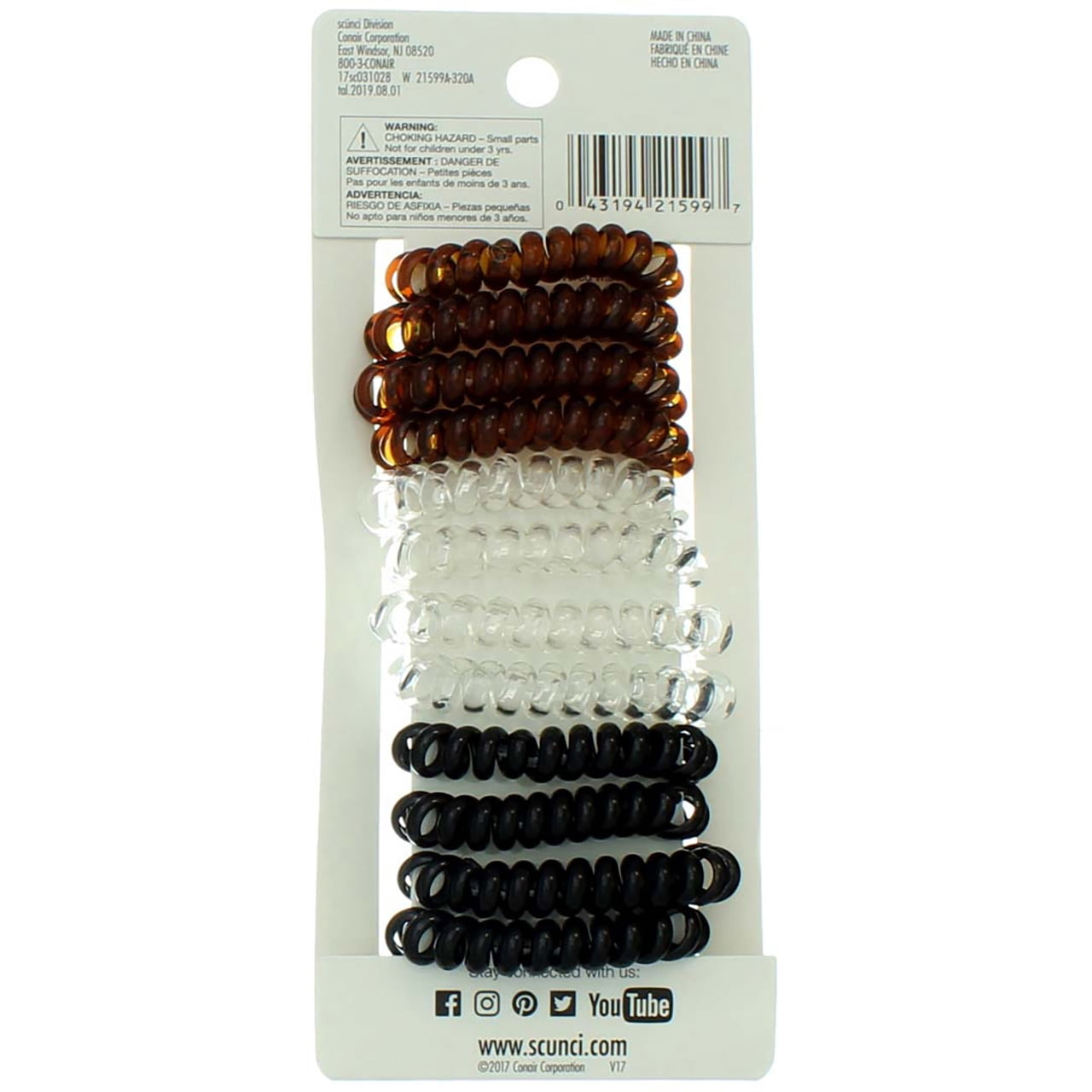 Scunci Dent-Free Hold Dent-Free Hold Hair Ties, 12 Ct (20 pack)