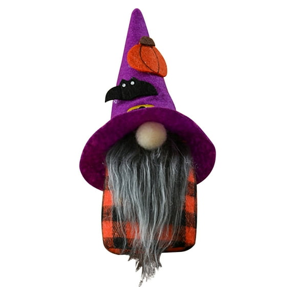 SDJMa Halloween Gnomes, Halloween Witch Gnome Decorations Handmade Plush Elf, Swedish Tomte Faceless Doll Scandinavian Dwarf, for Halloween Home Table Ornaments Thanksgiving Day Gifts