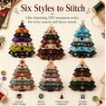 thumbnail image 4 of Layered Fabric Tree Ornament DIY Sewing Kit,DIY Quilted Christmas Tree Kit, Seasonal Patchwork Style, Handmade Craft With Buttons, Holiday Home Tabletop Decor, 4 of 6