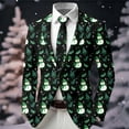 thumbnail image 5 of DHFJKG Boys Christmas Suit Jackets Formal Party Coat Xmas Printed Long-Sleeve Button-Front Slim-Fit Stretch Blazer For 3-14 Years Old Kids Festive Celebration, 5 of 5
