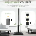 thumbnail image 5 of Scafild | 22-lbs SunFlower-Pattern Patio Umbrella Base, 15" Pre-Filled Square Patio Umbrella Stand, Heavy-Duty Market Patio Umbrella Base Stand (Black), 5 of 7