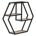 thumbnail image 2 of Madeleine Home Rectangle Mango Wood Floating Shelf, 26" L x 6" W x 23" H, Black, 2 of 12