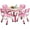 Pink, variant on Rugerasy Table and Chairs Set for Ages 2-10, Height Adjustable Desk with 4 Seats,Arts & Crafts Table,Graffiti Desktop, Non-Slip Legs, Max 300lbs, Children Multi-Activity Table for Classrooms,Daycares