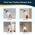 thumbnail image 7 of BRIGHT SHOWERS 6 Inch Brass Shower Arm with Flange Shower Pipe Arm for Wall Mount Fixed and Handheld Shower Head, Oil-Rubbed Bronze, 7 of 7