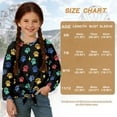 thumbnail image 7 of Xixirimido Colorful Dog Paws Pattern Girls Long Sleeve Shirt Kids Crewneck T-Shirts Trendy 3D Graphic Tie-hem Cute Tees for Fall Winter, Size 5-6, 7 of 7