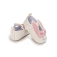 thumbnail image 2 of hirigin Baby Girl Flat Shoes, Rabbit Ear Bow-Knot Decor Soft Sole Princess Shoes, Infant Crib Shoes Prewalker, 2 of 8