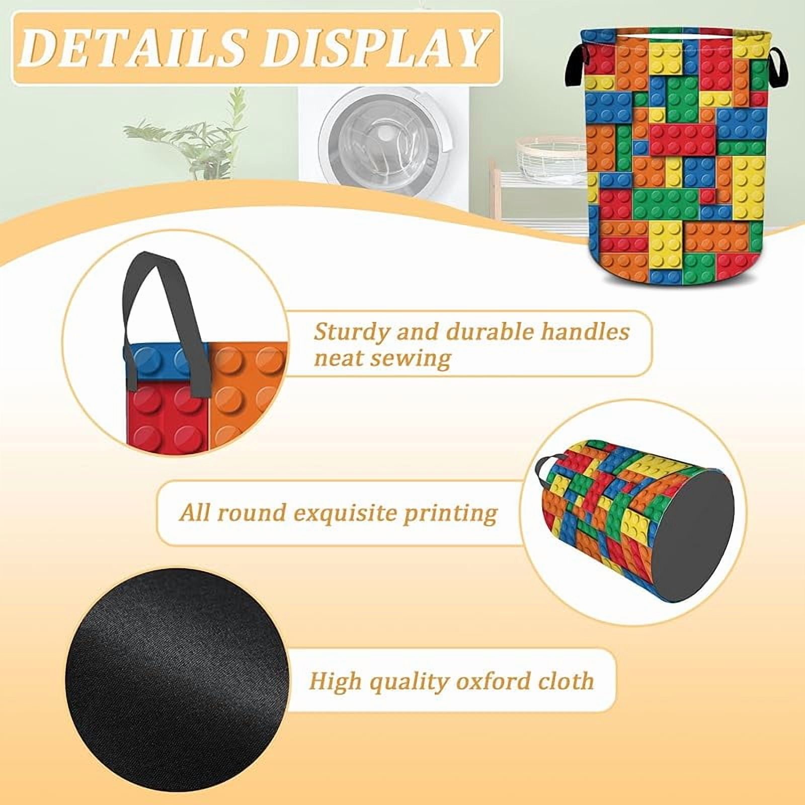 American Football Texture Laundry Basket, Sports Theme Laundry Hamper Foldable Waterproof Funny Tote Bag Dirty Clothes Storage Bucket Toy Organizer for Bathroom/Laundry/Bedroom
