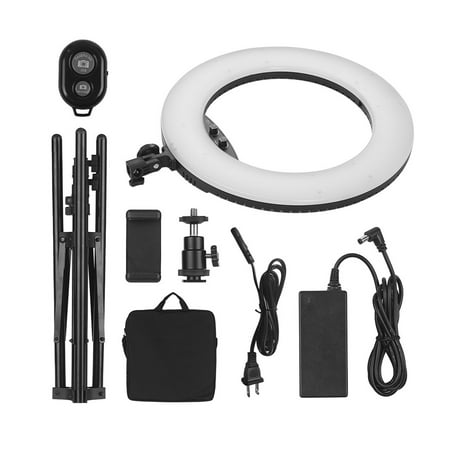 adjustment ringlight 48w stepless tripod adapter streaming shoe cell holder stand lighting led inch bag phone light