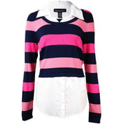 INC International Concepts Womens Shirt-Trim Sweater