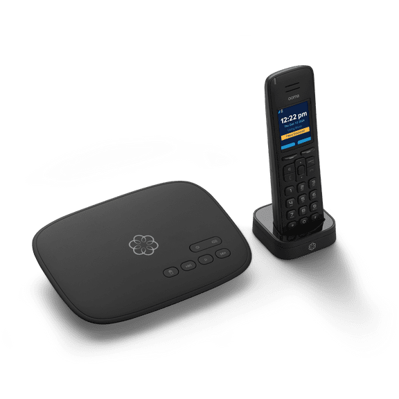 Ooma Telo VoIP Internet Home Phone Service with 1 Cordless Handset