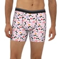 thumbnail image 2 of Xecao Cartoon Cat And Heart Print Boxer Briefs for Men's Stretch Moisture-Wicking Underwear, Mid-Rise Classics breathable fabric, 2 of 7