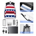thumbnail image 6 of Vsdgher American Patriotic Stars And Stripes Print Unisex Large Capacity Bookbag Schoolbag Casual Daypack for High School/College/Teens/Travel/Work, 6 of 8