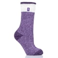 thumbnail image 5 of Women's Heat Holders Lite Willow Block Twist Crew Socks Color: Soft Navy Size: N/A, 5 of 7