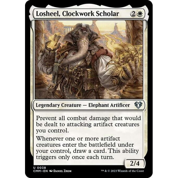 MtG Commander Masters Uncommon Losheel, Clockwork Scholar #38