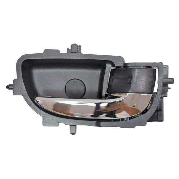 PT Auto Warehouse TO-2189MA-RH - Inner Interior Inside Door Handle, Chrome Lever with Black Knob - Passenger Side Fits select: 2014-2018 TOYOTA COROLLA