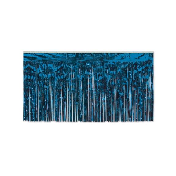 Packaged 1-Ply Fr Metallic Table Skirting 30" X 14' Blue - 6 Pack (1 Per Package)