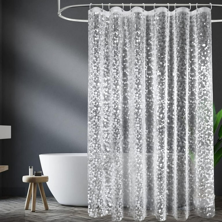 EurCross Tuxtured Frosted Shower Curtain Liner, 72x 78 Extra Long Heavy  Duty Waterproof EVA Plastic Shower Liner, Mold and Mildew Resistant 