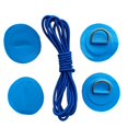 thumbnail image 2 of 4 Pieces PVC Inflatable Boat Stand up Paddleboard Stainless Steel D- Round Blue, 2 of 8
