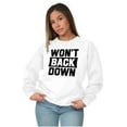 thumbnail image 4 of Cool Won't Back Down Gym Workout Unisex Plus Fleece Graphic Sweatshirt Brisco Brands 2X, 4 of 5