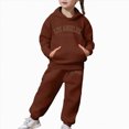 thumbnail image 4 of UAYOTSE toddler Outfits for Girls Sets Boys Long Sleeve Solid Warm Hoodie Pullover tops Pants Kids Sweat Suit Cute Girls' Fall Clothing Sets Grey,Sizes 12-13 Years, 4 of 7