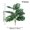 White edge (9 leaves), variant on Unpotted Faux Monstera Foliage Bush, Realistic Plastic Artificial Split Leaf Plant Stem for Home Table Centerpiece, Apartment Desk Tropical Accent & Minimalist Indoor Greenery Decor