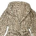 thumbnail image 2 of Womens Plush Ivory & Brown Leopard Print Bathrobe House Coat Bath Robe X-Large, 2 of 2