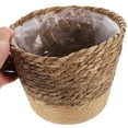 thumbnail image 3 of BRIGHTFUFU Macetero de algas marinas, cesta para flores, cubierta tejida, cesta de almacenamiento, contenedor para plantas, cesta tejida a mano, 3 of 7