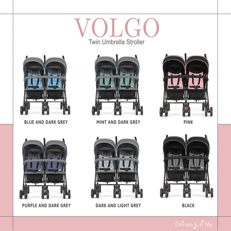 Dream On Me Volgo Twin Umbrella Stroller Pink Walmart