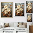 thumbnail image 4 of Designart "Vintage Sepia-Toned Pansies In An Embrace II" Pansies Floater Framed Canvas Art Print, 4 of 5