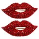 thumbnail image 1 of ColoMX 2pcs Los labios rojos para mujeres Broche Pin Fashion Rhinestone Lip Shape Pins Ideal para la boda de la boda Valentín de la ropa de San Valentín Accesorio, 1 of 7