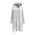 thumbnail image 3 of LilyLLL Womens Sherpa Fleece Pockets Hoodie Sweatshirt Solid Color Pullover Sweater Tops, 3 of 3
