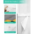 thumbnail image 3 of No Hook Shower Curtain with Snap in Liner, Santa Claus's Belt Hotel Shower Curtains for Bathroom, Washable Shower Curtain Liner Set with Mesh Top Window, 66"x72", 3 of 6