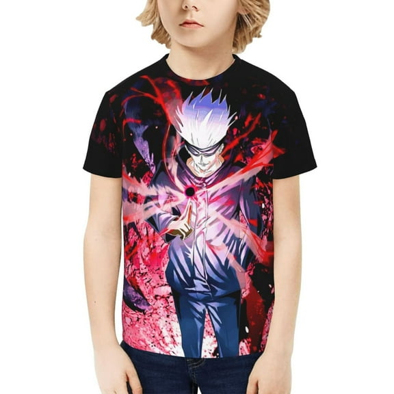 Jujutsu Kaisen Kids T-Shirt 3d Printed Graphic T-Shirts Boys And Girls Short Sleeve Shirts For Youth Kids X-Small