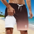 thumbnail image 2 of IWRICH Men's Swim Trunks with Compression Liner Bathing Suits 2 in 1 Stretch Shorts with Pockets Rose Gold XXXL, 2 of 4