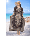 thumbnail image 6 of Women’s Viscose Printed Kaftan/Maxi Dress with Drawstring Waist/Ethnic Design SET OF 2, 6 of 9