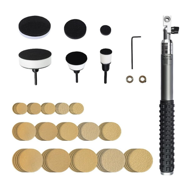 Kit de herramientas para lijadora de cuencos, lijadora de madera, grano 60, 80, 120, 220 y 320, disco de lijado portátil de 1", 2" y 3"
