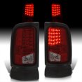 thumbnail image 2 of AJP Distributors Red Smoke Lens Chrome Housing LED Tail Lights Brake Stop Signal Lamps Assembly LH+RH Compatible/Replacement For Dodge Ram 1500 2500 3500 1994 1995 1996 1997 1998 1999 2000 2001 2002, 2 of 10
