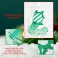 thumbnail image 7 of YUUMIN Kids Girls Christmas Candy Cane Dancewear Sleeveless Striped Figure Ice Dress Ballet Leotard Green 4, 7 of 7