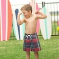 thumbnail image 4 of FORMRS Boys Swim Trunks Quick Dry Mesh Liner Boardshorts Sizes XS-XL, Warm Tartan Mosaic, 4 of 7