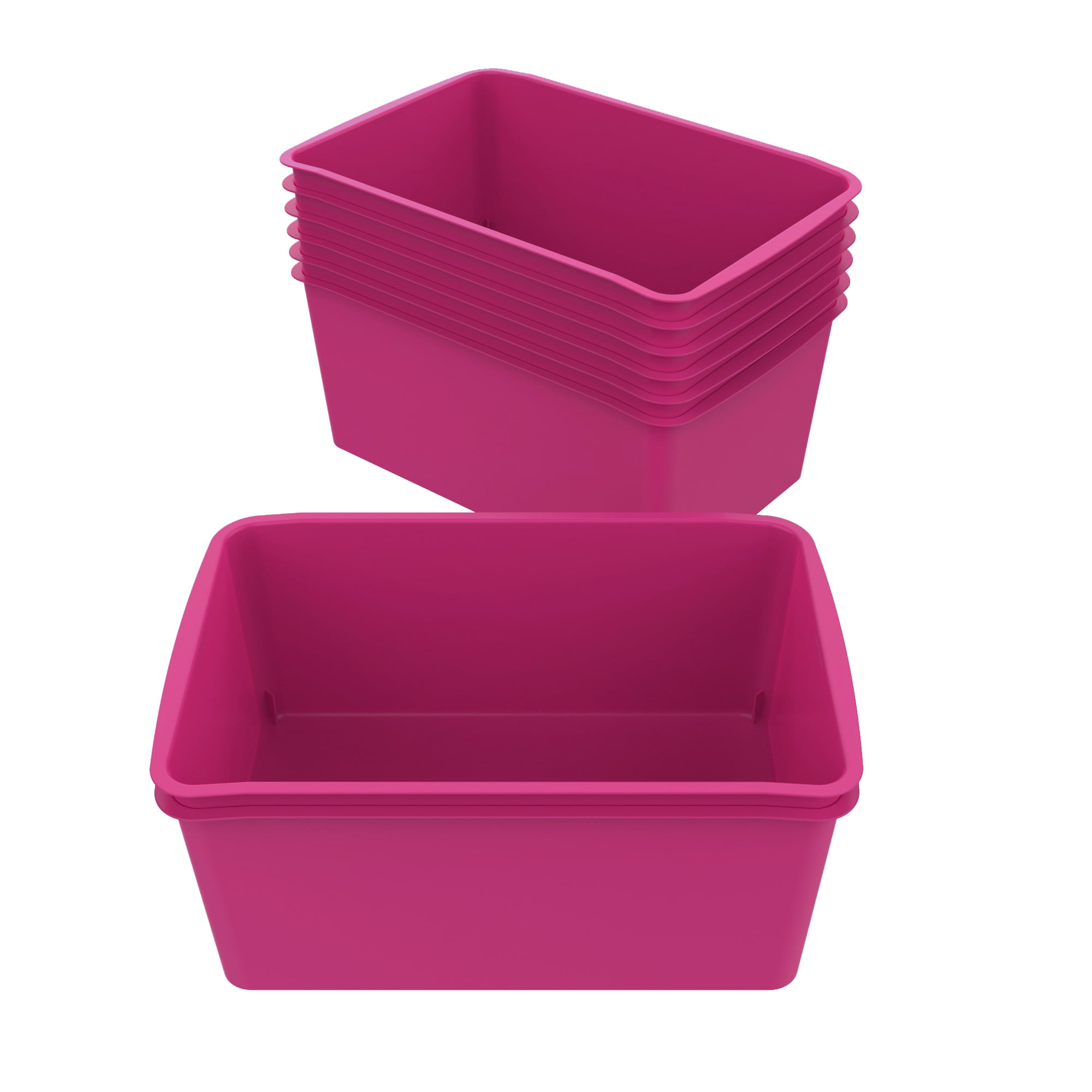 Pen+Gear Cubby Bin, 12.27 x 7.96 x 5.12 in, Tropical Blossom