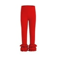thumbnail image 5 of Eltusu Girls Leggings, Dance Ruffle Hem Stretch Elastic Waist Tight Pants Red Size 5-6 T, 5 of 8