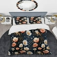 thumbnail image 2 of Designart "Seaside Red White Floral Bliss I" Floral Bedding Covert Set - Cottage Bed Set With 2 Shams, 2 of 5