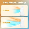 thumbnail image 3 of Combo de calefactor LifePlus 2 en 1 portátil de 1500 W con inclinación de 45°, 3 of 7