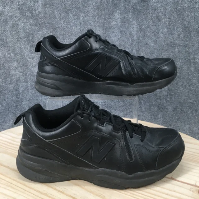 New Balance Shoes Mens 9.5 Mx608v5 Lace Up Leather Running Sneaker Black Low Top