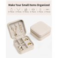 thumbnail image 5 of GOVVEP Portable Travel Jewelry Case, Girls Jewelry Box, Teen Girl Gifts Trendy Stuff birthday gifts for women , White, 5 of 10