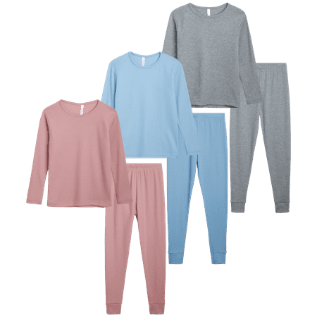 

Sweet Hearts Girls’ Thermal Underwear Set – 2 Piece Waffle Knit Top and Long Johns Base Layer Set (2T-16)